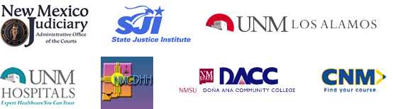 NMCLA partners: New Mexico Judiciary - Administrative Office of the Courts, UNM Hospitals, NM Commission for the Deaf and Hard of Hearing Persons, UNM Los Alamos, NM State University - Dona Ana Community College, CNM
